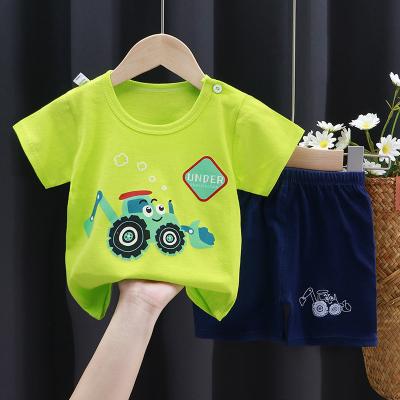 China Hot Sale Summer Casual Children's Clothing Sets Baby Boy Clothing Sets 2pcs T-shirt Kids Clothes for sale