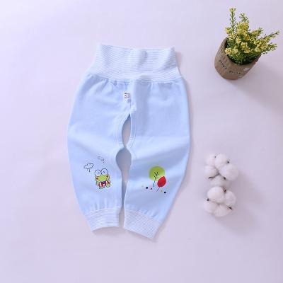 China Infant Romper With Logo Soft Breathable Elastic Color Long Sleeve Organic Cotton Baby Pants Custom Wholesale Plain for sale