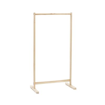 China Simple Floor Standing Bamboo Wooden Garment Rack Hanger Shelf Cabinet Organizer and Clothes Laundry Rack for sale