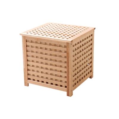 China With Inner Bag Free Rectangular Veneer Laundry Basket Wooden Storage Hamper With Inner Bag for sale