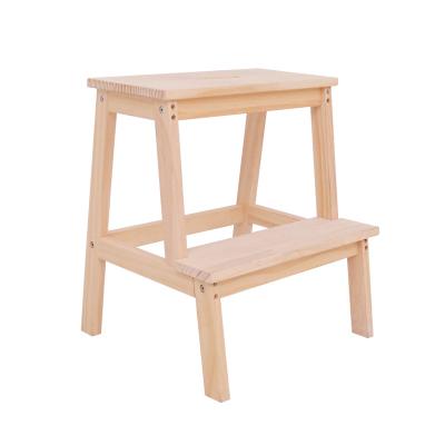 China Wholesale Modern Home Multifunctional Wooden Stepping Stools Living Room Foot Stool Solid Wood Furniture Square Stool In Stock Sale for sale