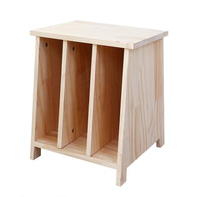 China New Design Bedroom Furniture Modern Wooden Bedside Table Pine Nightstand Solid Customized Style Weather Wood Packing Type for sale