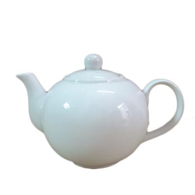 China Sustainable White Color Vintage Hotel Personalized Oriental Teapot Ceramic Turkish Teapot for sale