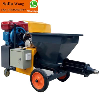 China Cement spray and wet plster diesel cement sand plastering machine spray machine cement mortar painting machine for sale