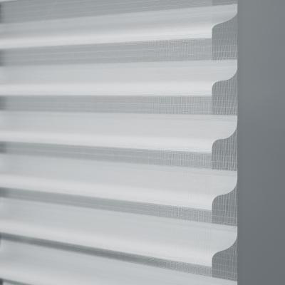 China Minimalist White Shangri-La Blinds Pure Fabric Shade Shangri-La Triple Roller Shades for sale