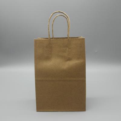 China Recyclable Hot Selling High Quality Recycled Square Paper Kraft Bag With Handle for sale