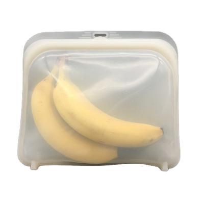 China Factory Direct Sales Reusable Food Container Silicone Bag Sealing Bag Viable Zipper Lock for sale