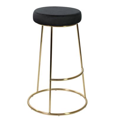 China CAN BE CUSTOMIZED DM Factory Wholesale Price Metal Velvet Dining Room Furniture Steel Seat Modern Bar Chair Stools Legs, Dining Room Furniture Fabric for sale