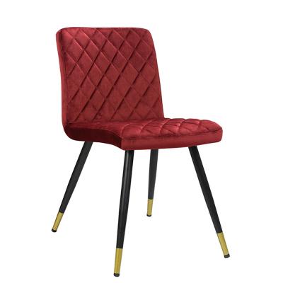 China Can Be Customized Modern Velvet Dining Chair Gold Legs Colorful Comfortable Chair For Dining Room for sale