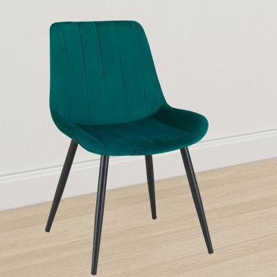 China Cooling Modern Chair Velvet Powder Coated Legs Comfortable Dining Chair , Dining Chair For Live Room Furniture for sale