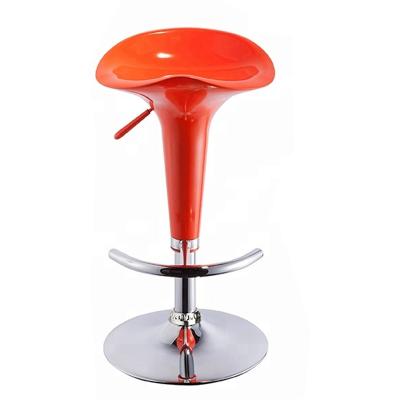 China Modern cheap ABS plastic CAD Chrome low height adjustable bar stool for kitchen counter for sale