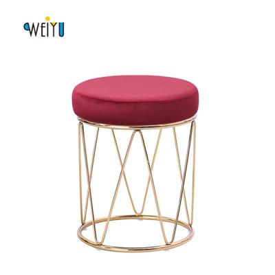 China Modern Cheap Popular High Quality Gold Steel Frame Stool Bar Stool for sale