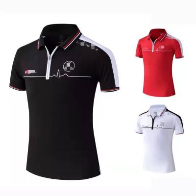 China Custom Breathable 100% Men's Polo Shirts Spandex Polo Shirt Cotton Golf Shirt Anti-Wrinkle Anti-pilling Polo T-shirt for sale