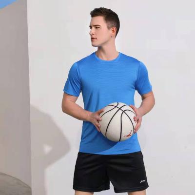 China Wholesale Sports Soft Round T-shirt Anti-wrinkle Neck T-shirt Moisture Wicking Quick Dry T-shirts for sale