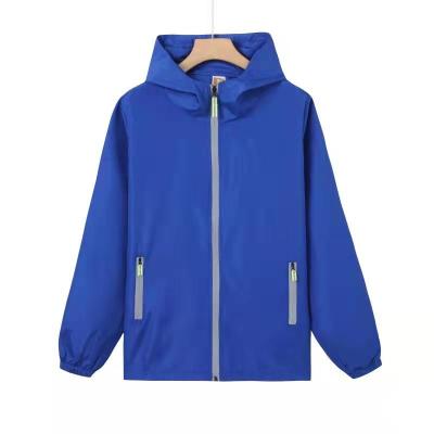 China Custom Made Men's Windproof Jacket Single Zipper Windproof Full Pocket Reflective Anorak for sale