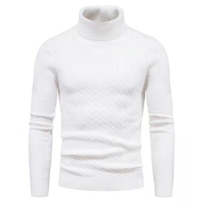 China Anti-wrinkle fashion winter high neck sweater for man knit cotton sweaters men sweater turtle neck men sweater for sale