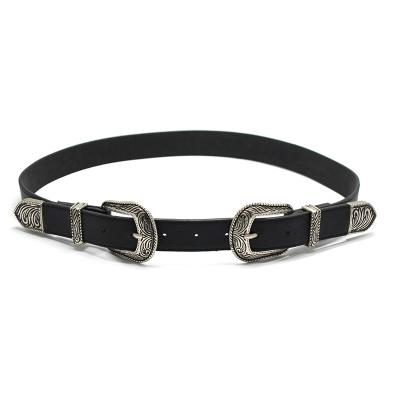 China Vintage Western Buckle Equestrian Stylish Retro Cowboy Women ALLOY Belt Boho Punk Leather Designer Belt for sale