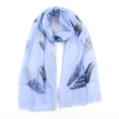 China Hot Sale Lady Scarf Wholesale Cotton Custom Silver Canvas Fabric Feather Ployester Arabic Scarf For Women for sale