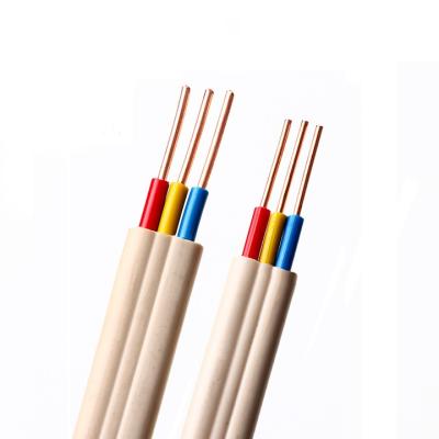 China High Temperature Resistance 14Awg Insulated Twin And Earth Flat Power Cables And Wires 3x2.5mm2 Core Solid Copper Power Cable for sale