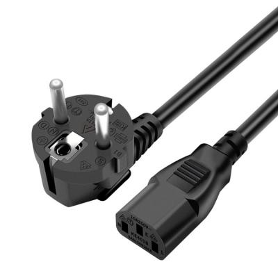 China COMPUTER OEM Welcomed German Schuko Plug Power Cords 5Ft/6Ft/8Ft Expandable EU Power Cord For Home Appliances for sale