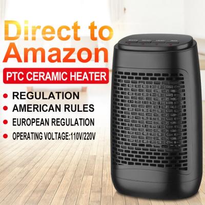 China Adjust ABS Thermostatic Black Material PTC Material Room Heaters Essential Color Power Controller 1200W Ceramic Heaters for sale