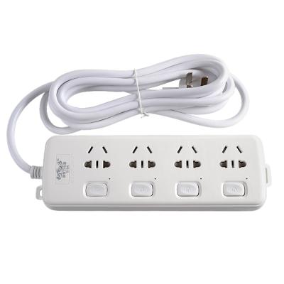 China Customized Residential / Multipurpose Individually Switched Extension Socket Power Strip National Standard 3 Outlet Power Socket for sale