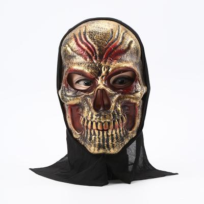 China Halloween Party Supplies Factory Color Horror Skull Mask Carnival Ball Wholesale Electroplating Adult Party Role Playing Halloween Mask for sale