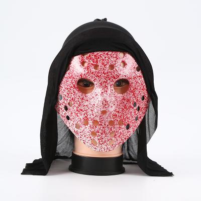 China Halloween Party Supplies Halloween Masquerade Ball Thickened Funny Horror Mask Bling Rhinestone The Same Design Red Role Play Mask for sale