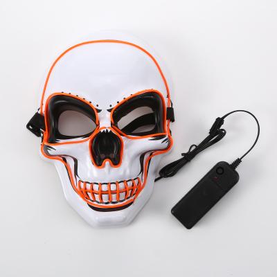 China Halloween Party Supplies 24.5*16.5*6.5CM Skull Horror Mask Led Mask Halloween Glow Glow Mask Fluorescent Cold Glow for sale