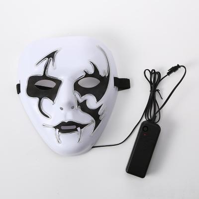 China Halloween Party Supplies Arrow Multi Style Demon EL Mask Hand Drawn Halloween Led Scary Mask Cosplay Party Mask for sale