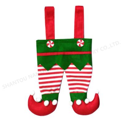 China Small Gift Bags In Stock Whole Christmas Decoration Christmas Candy Bag For Gift for sale