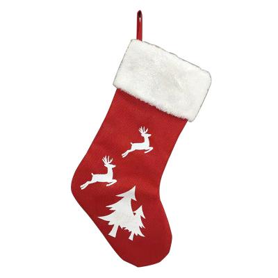 China Chirstmas Decor Christmas Garland Socks Christmas Gift Bag Socks Snowflake With LED Light Socks for sale