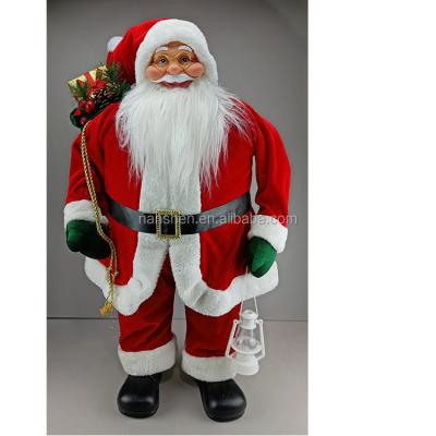 China Christmas Figure Decoration Polyester+cotton 36inch Standing Father Figurine for sale