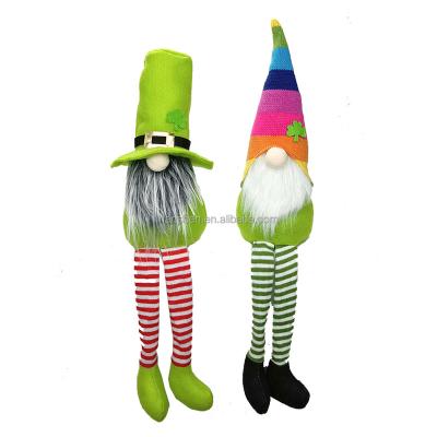 China Polyester Set 2 St Patrick's Day Rainbow Gnome Tomte Handmade Irish Leprechaun Nisse Gnome Faceless Doll for sale