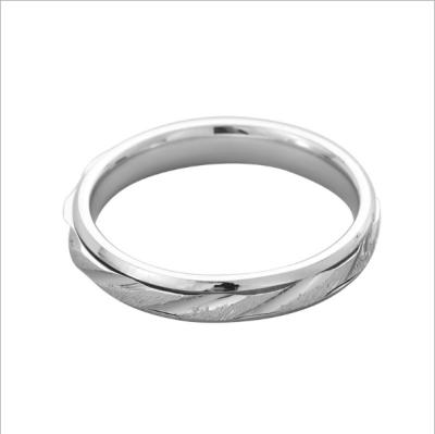 China Resizable Sterling Silver Ring S925 Lovers On Ring Index Finger Frosted Natural Personality Creative Japan And Korea for sale