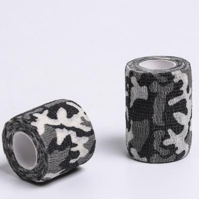 China Self Adhesive 100% Cotton Bandage Pet Camouflage Stretch Bandage For Outdoor for sale