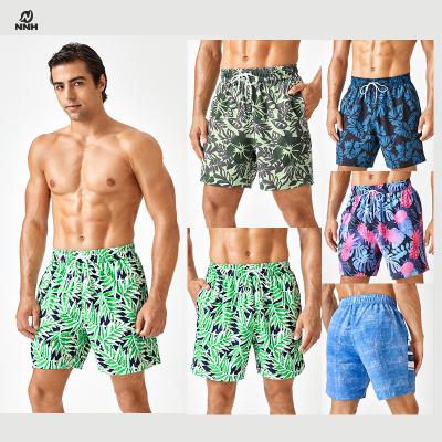 China 2021 11 Colors Summer Mens Breathable Surf Board White Beach Shorts Printed Wholesale Men Graphics Swim Breathable Trunks for sale