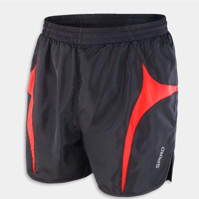 China wholesale Anti-wrinkle running beach shorts polyester men running shorts mesh striping abbreviations men with letter printing for promotion for sale