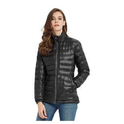 China Stripper Breathable Windproof Hooded Jacket Logo Printing Lightweight Women Waterproof Insulated Quilted Coat for sale