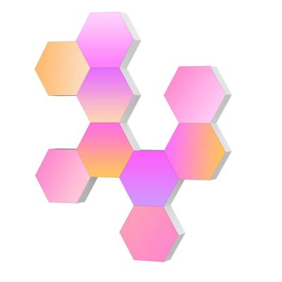 China Minimalist Custom Hexagonal Hexagonal Remote Control Magnetic Modular Wall Lamp Touch Hex Hex Hex Hex Touch Hex Home Smart Light Remote Control Hexagonal Smart Light for sale