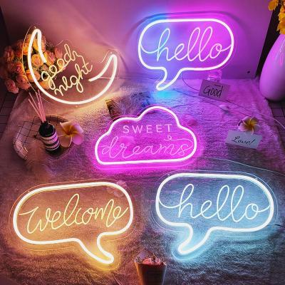 China Buildings Window Art Wall Decor Colorful Neon USB Sign Powered Bar Neon Light Party Wall Hanging LED Neon Sign for sale