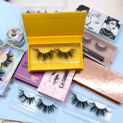 China Long Factory Price Natural 3d Fluffy 25mm Real Mink Eyelashes for sale