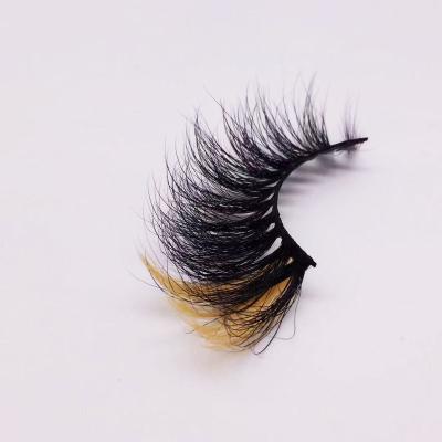 China Halloween Mink Colored Long Dramatic False Eyelashes Natural Colored Long Eyelashes Party False Eyelashes Makeup Tools for sale