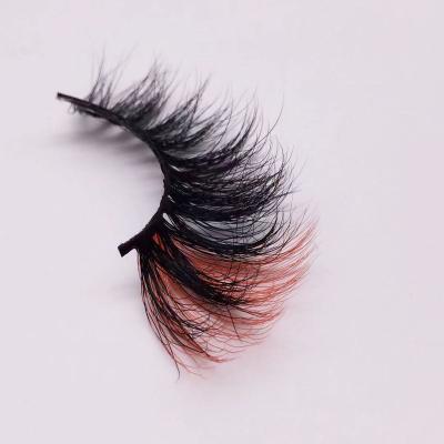 China Long Various Colors Natural False Mink Eyelash Extension Festival Dramatic Mink Wholesale 100% Handmade Colored Eyelashes for sale