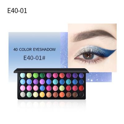 China Custom Cheap Waterproof Plastic Acrylic Private Color Palette Makeup Eyeshadow Empty Clear Palette Waterproof Logo Stamps 40 for sale