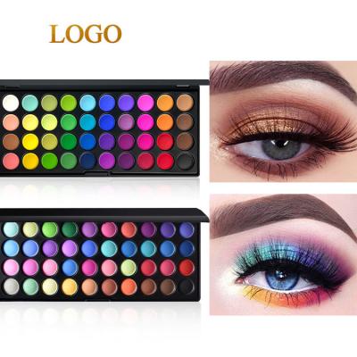 China Custom Low Moq Packing 40 Color Eyeshadow Palette Private Label Vegan Dye Mermaid Waterproof Shimmer Eye Makeup for sale