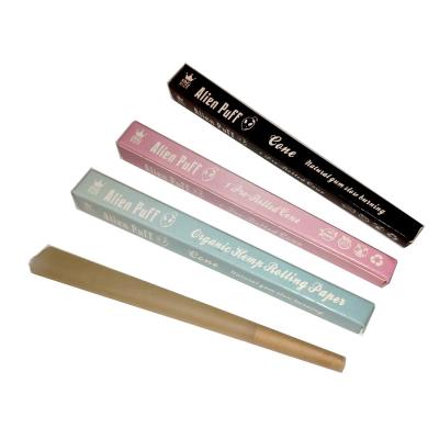 China Color Printing Custom OEM Logo Small MOQ Natural Organic Smoking Rolling Paper Pre-Rolled CONE for sale