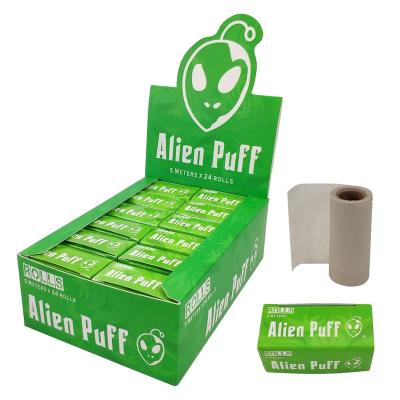 China HP106-Alien Hemp Blast High Quality Anticurl Green 100% Natural Organic Gum Slow Burning Paper Rolls for sale