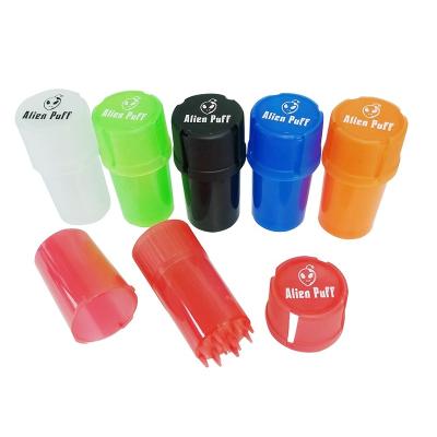 China Custom Bend Your Own Grinder With Logo Smoking Plastic Smell Proof Container for sale