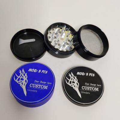 China Personalized Herb Smoking Grinder Custom Your Design 4 Parts Aluminum Alloy Metal Smoking Herb Grinder for sale